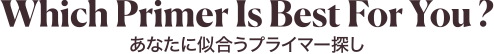 あなたに似合うプライマー探し